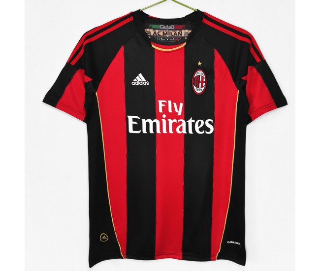 AC Milan Men Home Retro Soccer Jersey 2010