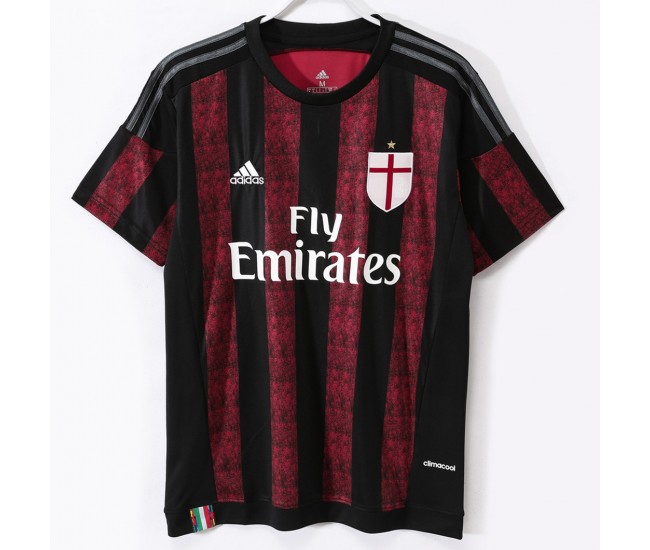 AC Milan Men Home Retro Soccer Jersey 2015