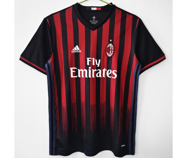 AC Milan Men Home Retro Soccer Jersey 2016