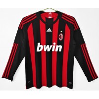 AC Milan Men Home Long Sleeve Retro Soccer Jersey 2008