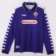 ACF Fiorentina Mens Home Long Sleeve Soccer Jersey 1998 ACF Fiorentina Mens Home Long Sleeve Soccer Jersey 1998