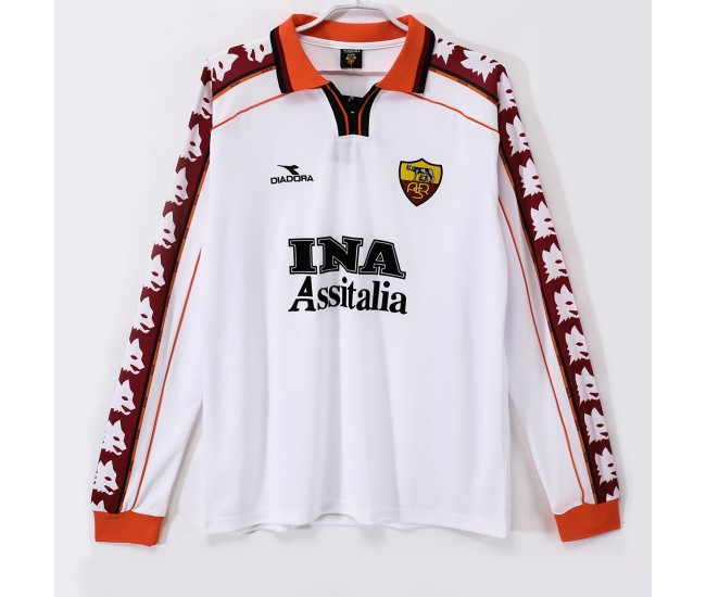 AS Roma Mens Away Long Sleeve Soccer Jersey 1998