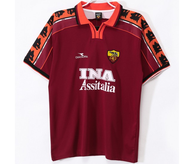 AS Roma Mens Home Soccer Jersey 1998