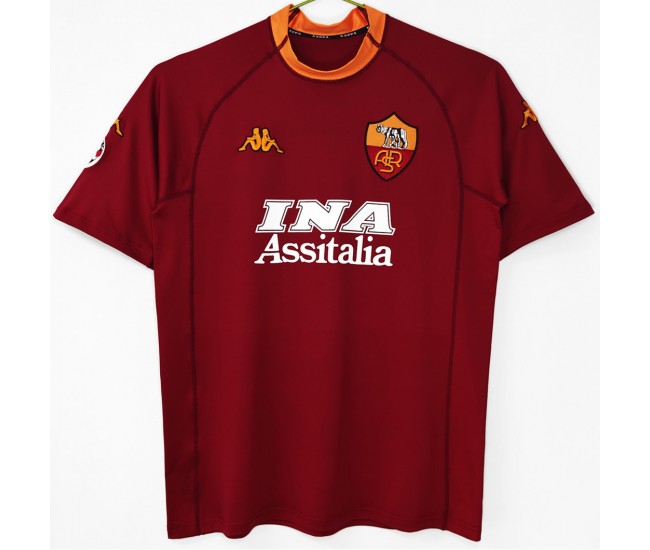 AS Roma Mens Home Soccer Jersey 2001