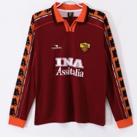 AS Roma Mens Home Long Sleeve Soccer Jersey 1998