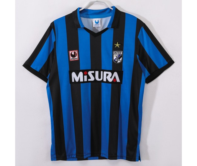 Inter Milan Men Home Retro Soccer Jersey 1988