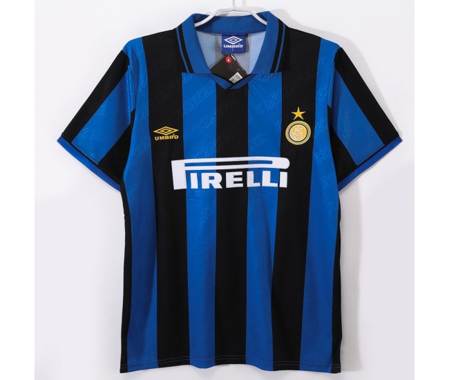Inter Milan Men Home Retro Soccer Jersey 1995