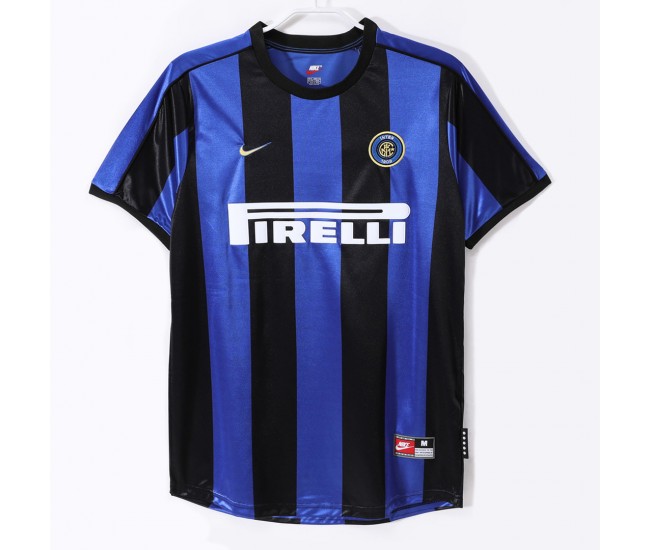 Inter Milan Men Home Retro Soccer Jersey 1999