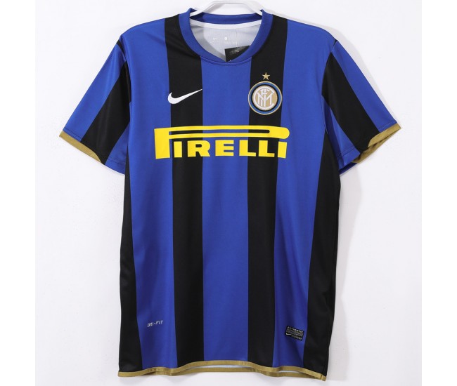 Inter Milan Men Home Retro Soccer Jersey 2008