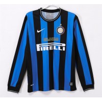 Inter Milan Men Home Long Sleeve Retro Soccer Jersey 2009