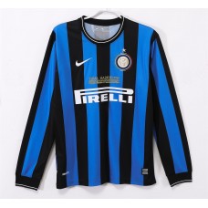 Inter Milan Men Home Long Sleeve Retro Soccer Jersey 2009 Inter Milan Men Home Long Sleeve Retro Soccer Jersey 2009