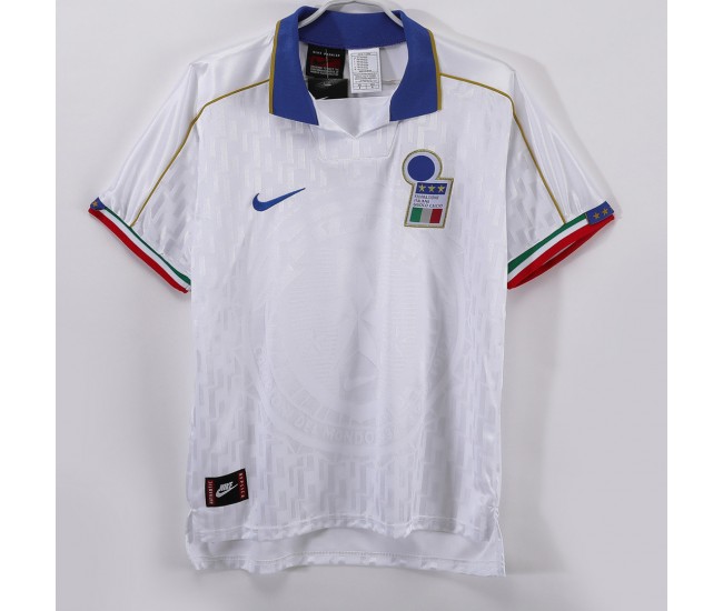 Italy Men Away Retro Soccer Jersey 1995