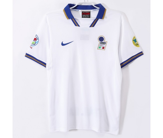 Italy Men Away Retro Soccer Jersey 1996