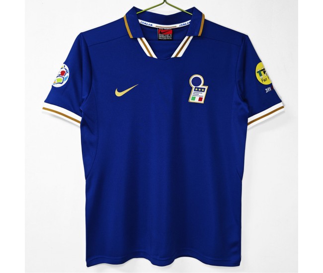 Italy Men Home Retro Soccer Jersey 1996