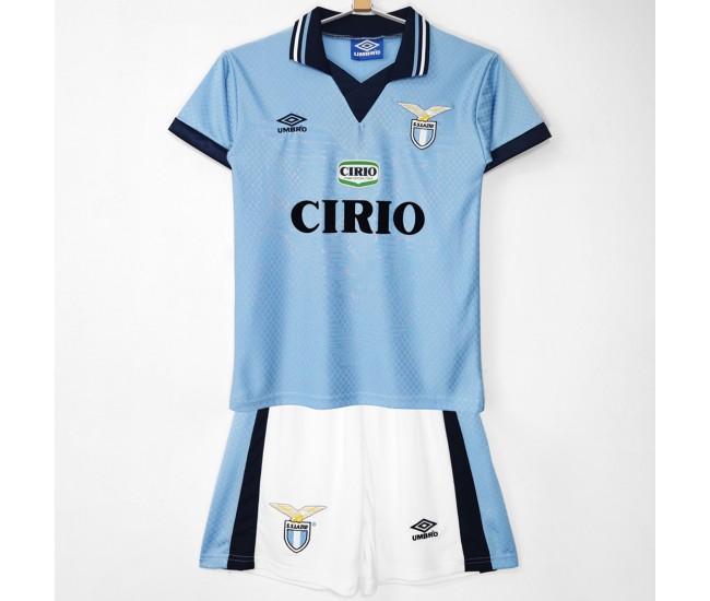 SS Lazio Kids Home Retro Soccer Kit 1996