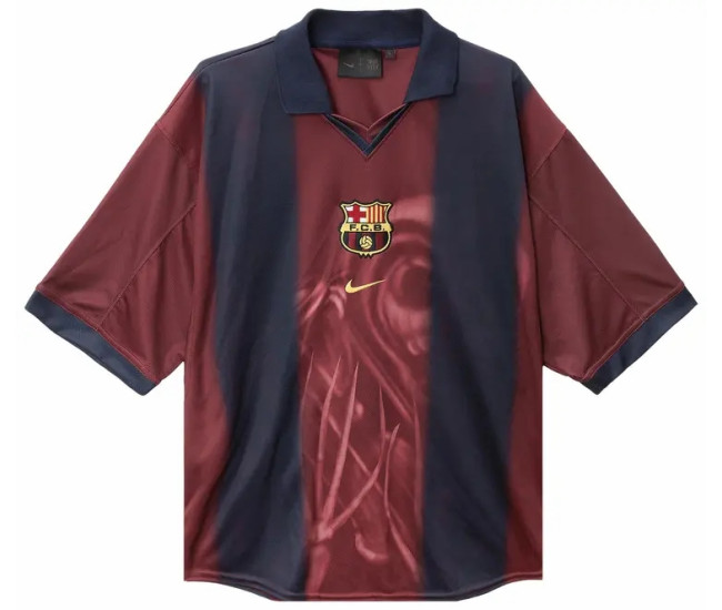 FC Barcelona X Travis Scott Mens Retro Home Skeleton Jersey 2000
