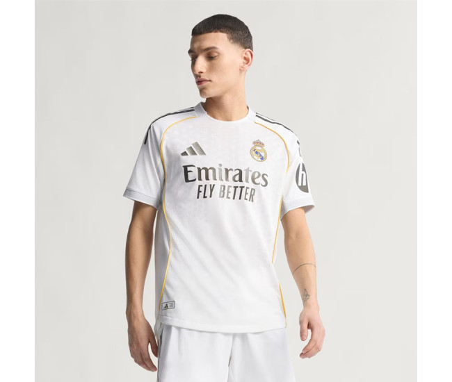 Real Madrid Mens Home Authentic Soccer Jersey 2025