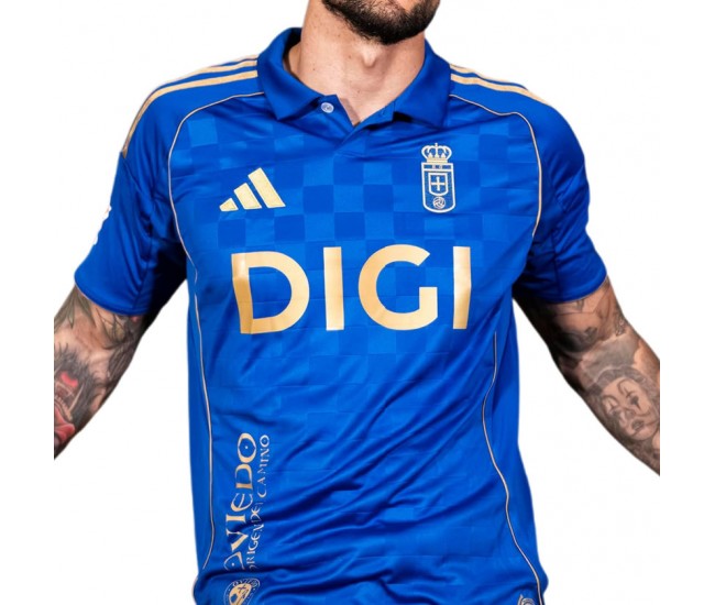 Real Oviedo Mens Centenary Home Soccer Jersey 2025