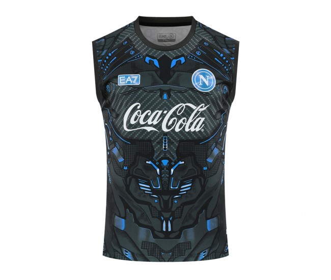 SSC Napoli Mens Ebony Training Soccer Singlet 2025