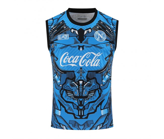 SSC Napoli Mens Sky Blue Training Soccer Singlet 2025