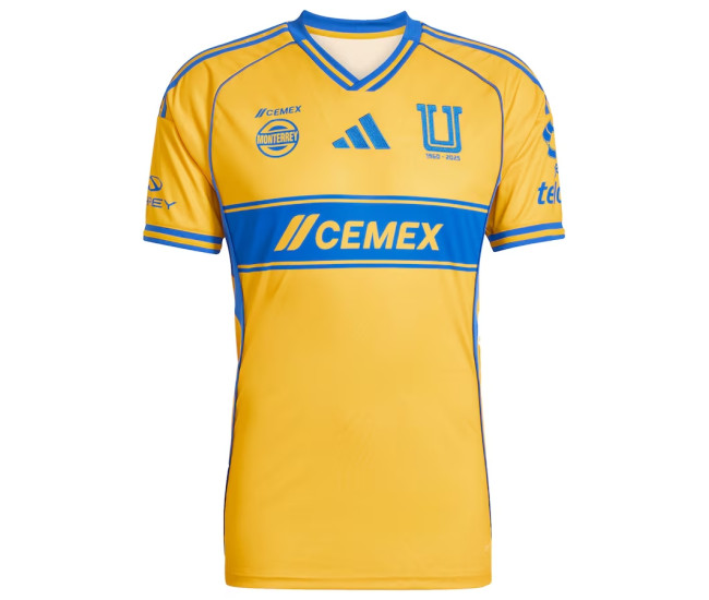 Tigres UANL Mens Home Soccer Jersey 2025