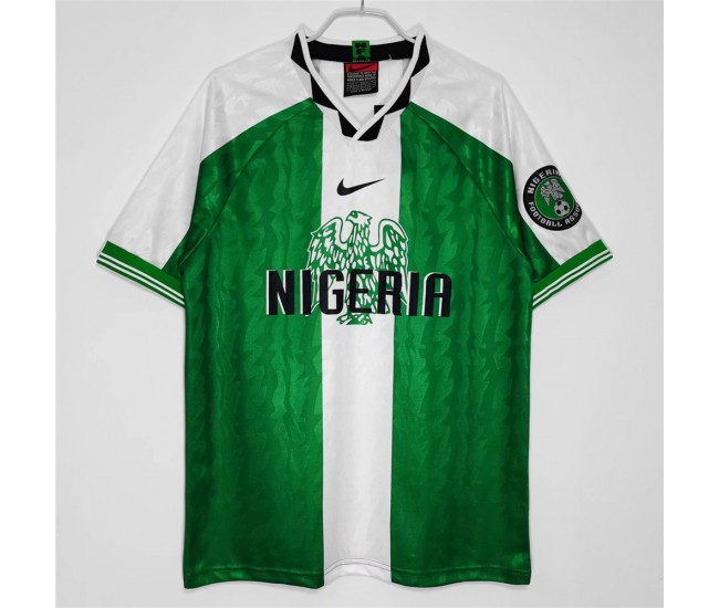 Nigeria Men Home Retro Soccer Jersey 1996