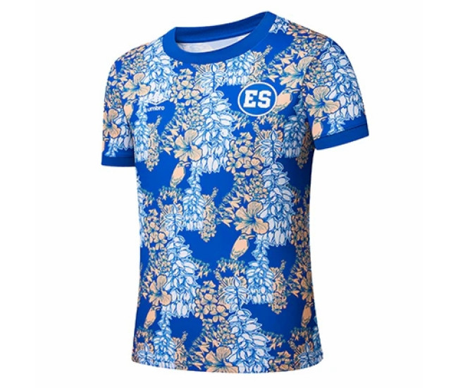 El Salvador Mens Pre Match Soccer Jersey 2025