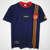 Spain Men Away Retro Soccer Jersey 1996