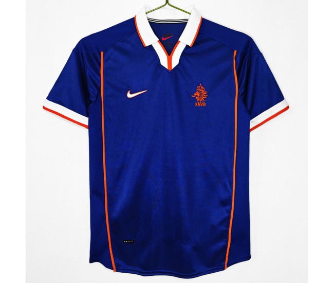 Netherlands National Team Men Away Retro Soccer Jersey 1988