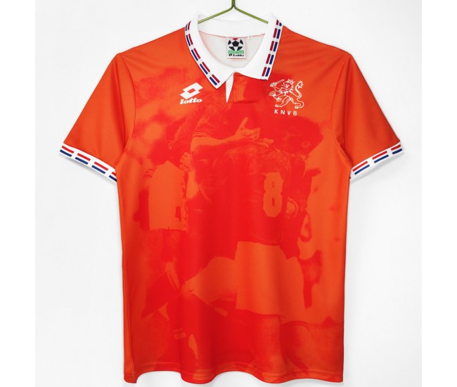 Netherlands National Team Men Home Retro Soccer Jersey 1996