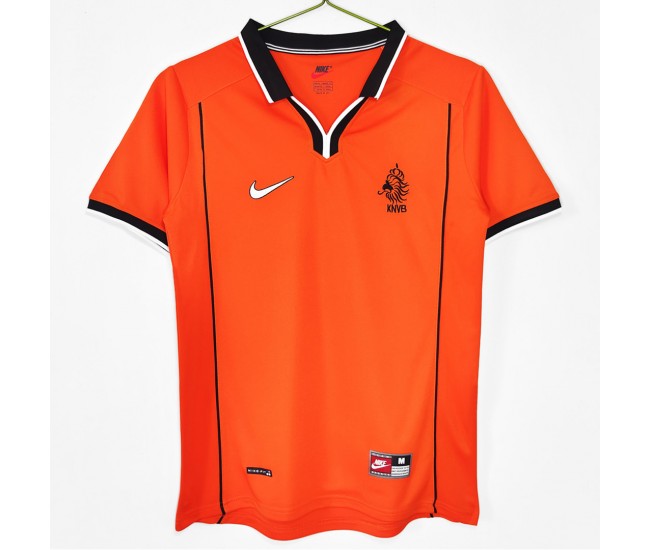 Netherlands National Team Men Home Retro Soccer Jersey 1998