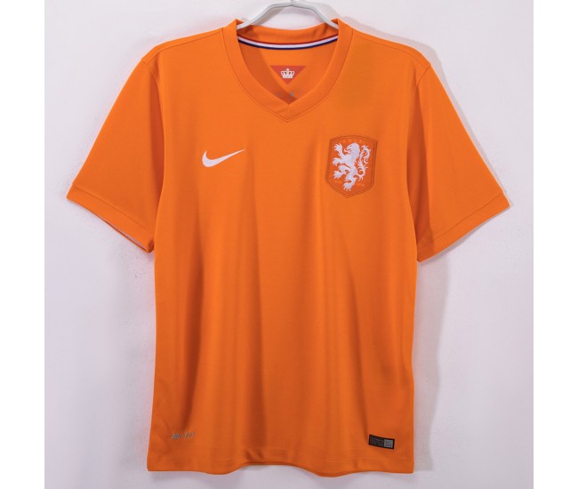 Netherlands National Team Men Home Retro Soccer Jersey 2014