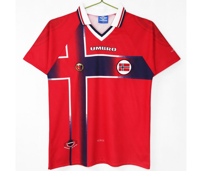 Norway Men Home Retro Soccer Jersey 1997