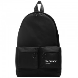 19SS OFF-WHITE Logo Backpack Black And Red