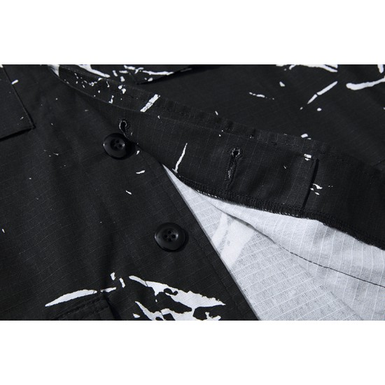 2019 SS OFF-WHITE Marble Pattern Men's Jacket Black