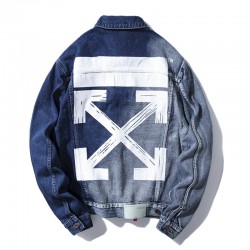 2020 Teens OFF-WHITE Denm Jacket Blue