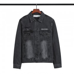 2020 Winter OFF-WHITE Embroidery Cowboy Jacket Men's
