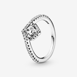 Pandora Square Sparkle Wishbone Ring
