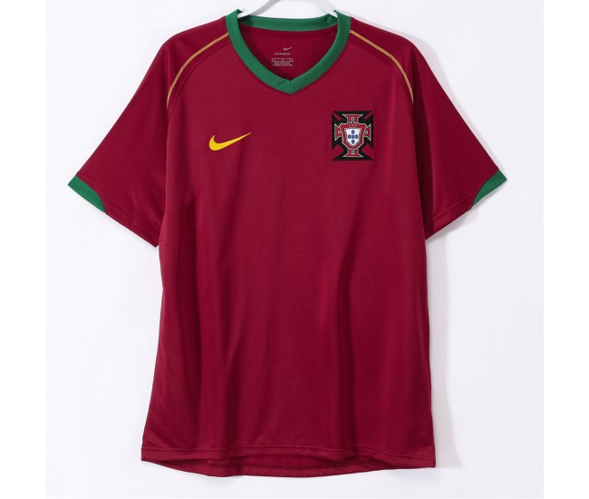 Portugal Men Home Retro Soccer Jersey 2006