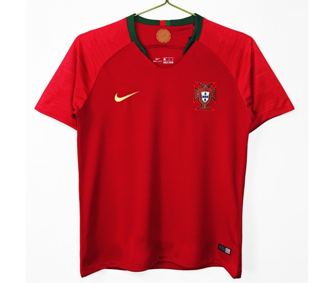 Portugal Men Home Retro Soccer Jersey 2018