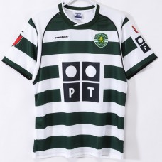 Sporting CP Men Home Retro Soccer Jersey 2001 Sporting CP Men Home Retro Soccer Jersey 2001