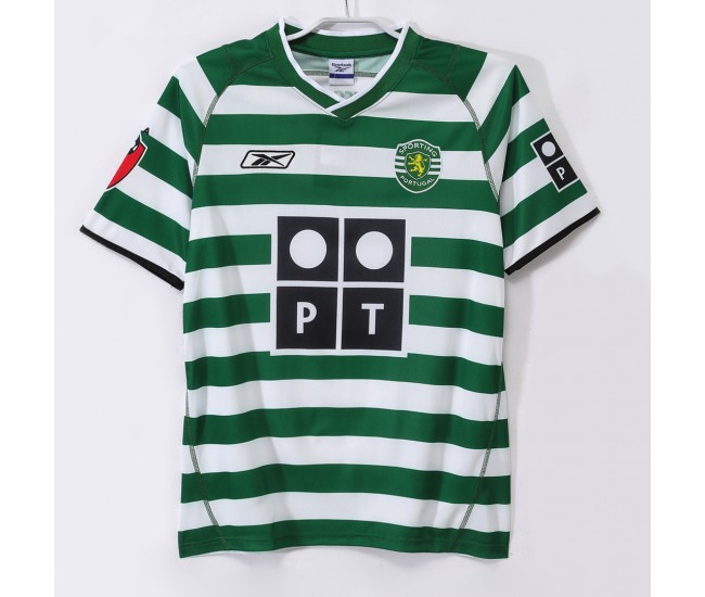 Sporting CP Men Home Retro Soccer Jersey 2003