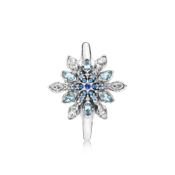 Pandora Crystalized Snowflake, Blue Crystals & Clear CZ