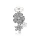 Pandora Shimmering Bouquet, White Enamel & Clear CZ