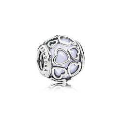 Pandora Encased in Love, Opalescent White Crystal