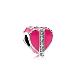 Pandora Gifts of Love, Magenta Enamel & Clear CZ