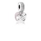 Pandora Mother & Daughter Hearts Dangle Charm, Soft Pink Enamel & Clear CZ