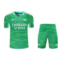Arsenal F.C. Men Short Sleeves Goalkeeper Football Suit Green