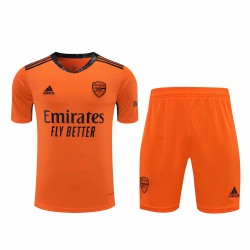 Arsenal F.C. Men Short Sleeves Goalkeeper Football Suit Orange