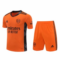 Arsenal F.C. Men Short Sleeves Goalkeeper Football Suit Orange